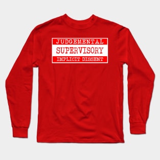 Red Warning Long Sleeve T-Shirt